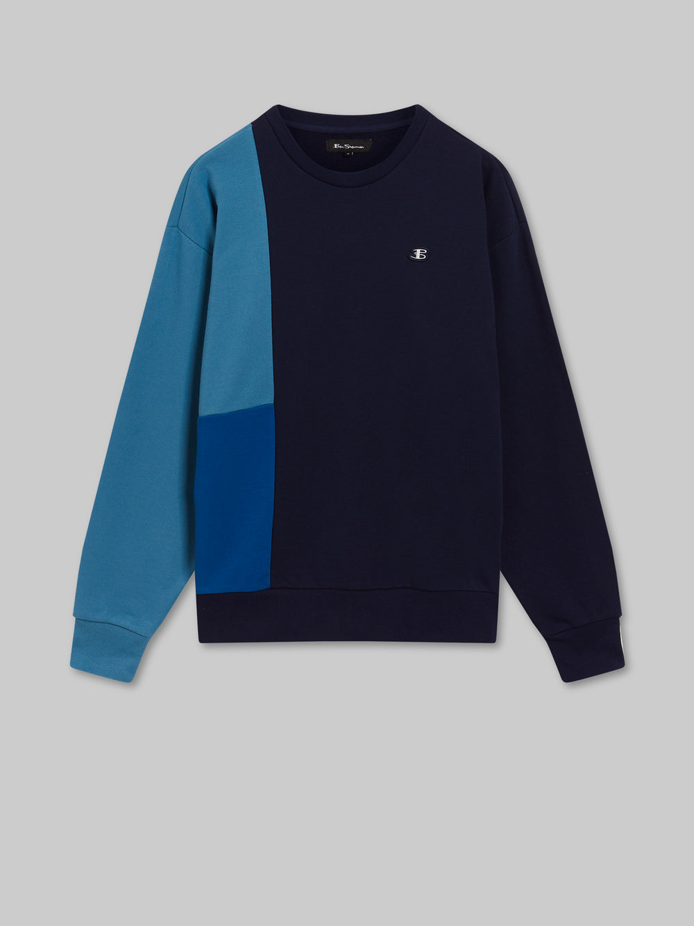 Sweats Ben Sherman B by Ben Sherman Colorblock Crewneck Bleu | LLM-82097318